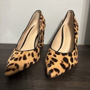 Antonio Melani Women's cheetah print heels Pumps Shoes size 6.5 Calf Hair